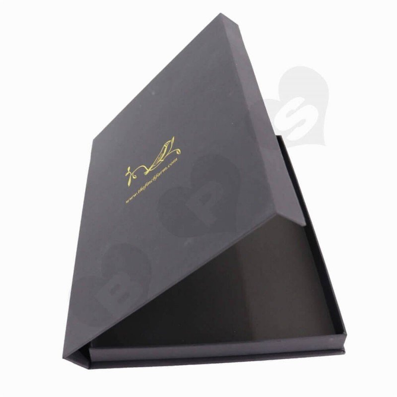 Custom File Storage Packaging Boxes with Gold Foil Stamping