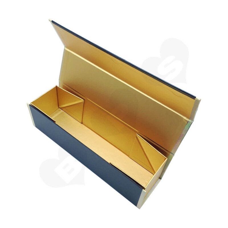 Laser Printed Logo Wine Gift Box Foldable Structure - Custom Packaging